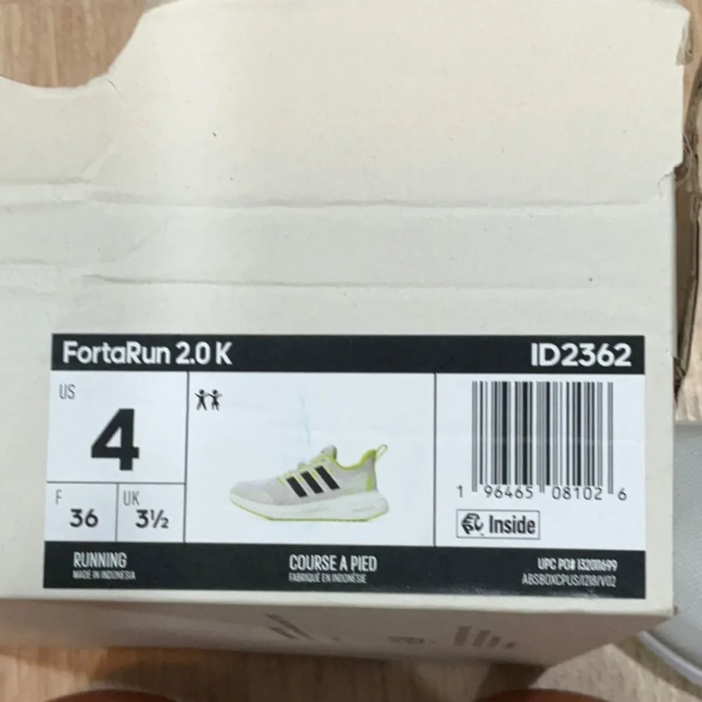 Adidas Kids Sneakers - Neon Yellow and Gray - Picture 6 of 6